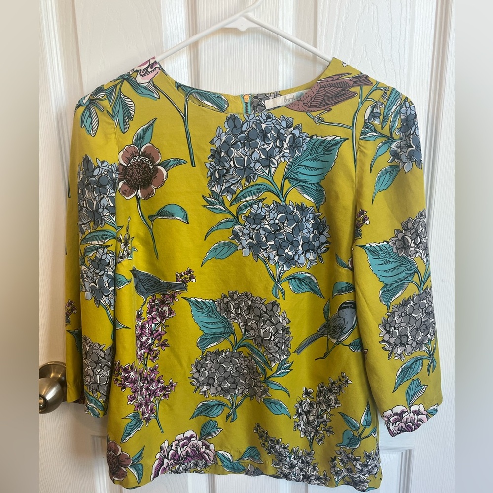 Boden | Floral Print | Viscose/Silk Blouse